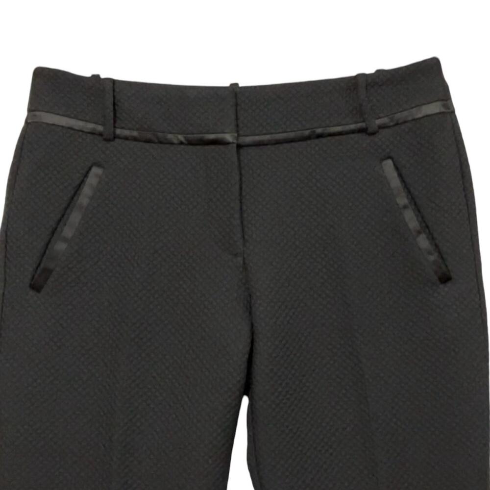 Ann Taylor Loft Women's Black Marisa Quilted Texture 26" Inseam Ankle Pants SZ 6 - Picture 4 of 9